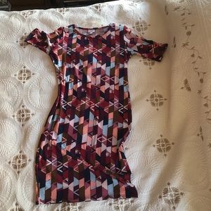 LuLaRoe Julia Dress size L. *VEST NOT INCLUDED*
